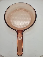Amber Glass Vision Corning USA Visionware 7" Waffle Bottom Skillet Fry Pan 