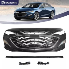 Front Upper & Lower Bumper Grilles Valance Fog Lights For 2019-2024 Chevy Malibu