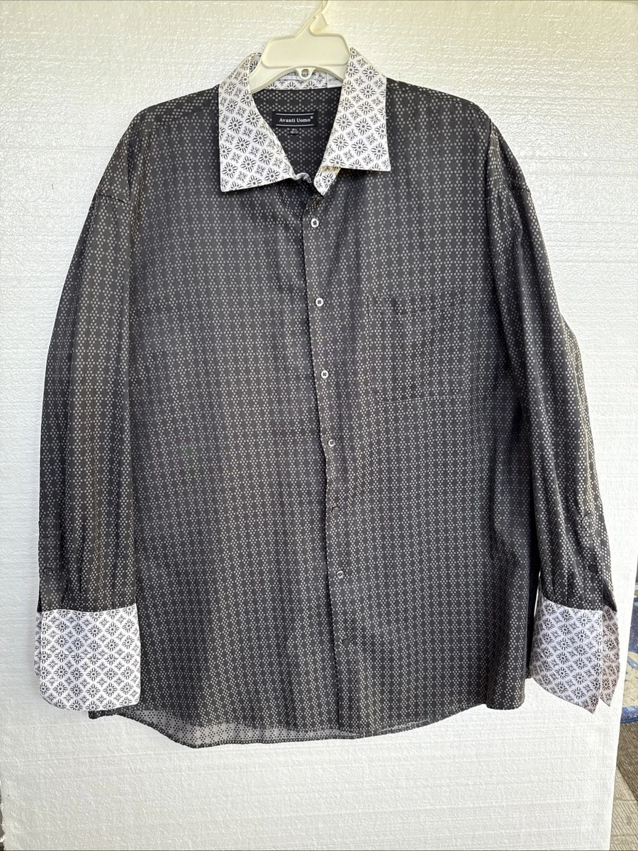 avanti uomo fashion dress shirt Avanti Uomo pinstripe Dress shirt Blue&white / 19.5 36-37 main image 0