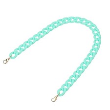 Acrylic Purse Strap,23.6" Matte Bag Chain Replacement Pale Blue