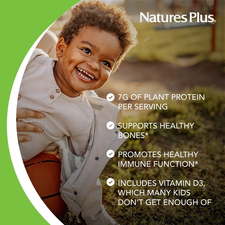 Natures Plus SPIRU-TEIN Junior, Chocolate - 1 lb - Proteína en polvo de origen vegetal... Foto 4 de 4
