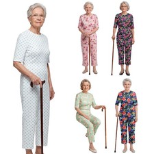 Womens Jumpsuit Alzheimers Bodysuit Daily Wear Nightwear Adaptive Pajamas