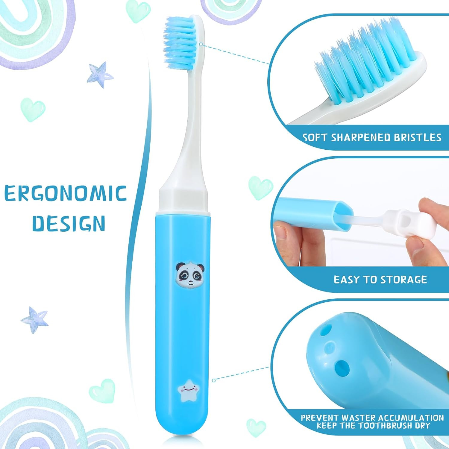 CHENGU 8 Pack Soft Travel Toothbrushes Mini Portable Toothbrush with Case 