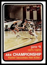 1972-73 Topps Basketball Card Game 5 Billy Keller ABA Championship #245 EX+