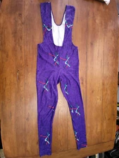 Vintage Sportful Mens XL? Cycling Bibtights Fleece Thermal Thin Chamois Purple