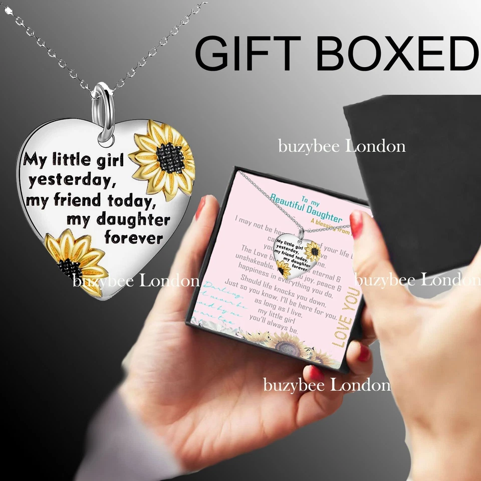 Regalos de cumpleaños para hija de mamá papá cadena de plata adolescentes regalos inusuales Foto 2 de 4