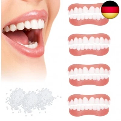 SPOKKI 4 Paar Gefälschte Zähne, Falsche Zähne Veneers, Kosmetische Za