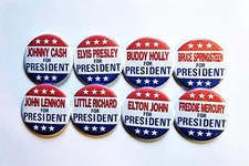 Rockers for President Pinback Buttons Magnets & Bottle Openers. Set 03