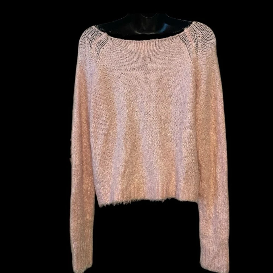 Suéter Difuso Vintage Juniors Rosa Claro | Día de San Valentín | Nuevo sin Etiquetas Talla XL Foto 4 de 4