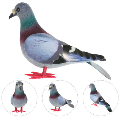 2 Pcs Simulation Foams Pigeons Artificial Birds Fake Toy
