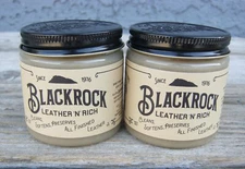 Blackrock Leather N Rich Lot of 2 Jars 4oz Leather Conditioner