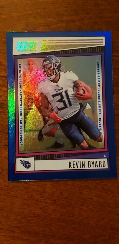 2022 Score Kevin Byard #33 Blue Artist Proof Parallel Card S/N #9/35