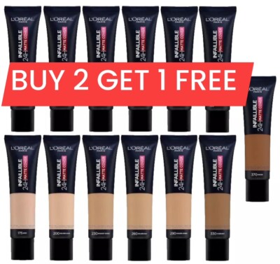 L'Oreal Infaillible 24H/32H Matte Cover Matt Longwear Foundation LSF18 30ml