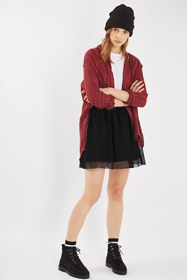 Topshop black mini tulle tutu skirt size BNWT UK