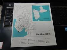 GUADELOUPE  MAP CHART ON BROCHURE  1971   200 X 200 MM  p&o  guide 