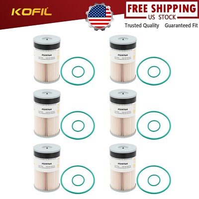 Box of 6 Replace Fleetguard Cummins Fuel Filter / Water Separator FS19624