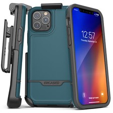 iPhone 12 Pro Max Belt Clip Holster Case Protective Cover with Holder Blue 