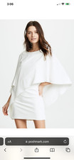 NEW Halston Heritage women spring summer draped dress color ivory size12 elegant