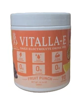 VITALLA-E Electrolyte Powder Drink Mix - Sugar Free: Fruit Punch, 90 Servings