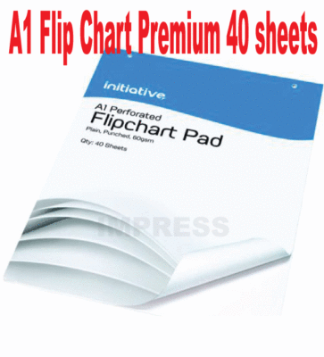 Office Flipchart Pad Perforated 40 Sheets A1 Plain Paper Bi-Office A1 Flipchart Pads (Pack Of 5 Office Flipchart Pad Perforated 40 Sheets A1 Plain Black