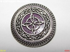 steampunk brooch badge pin silver magic witch's knot charm wiccan