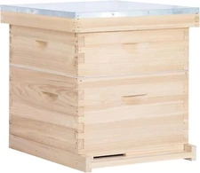 BeeCastle 8 Frame Langstroth Bee Hive, Beehive Starter Kit for Beginners