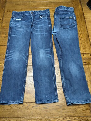Lot of 2 Wolverine FR Jeans 35x29 Straight Leg Blue Dark Cat2 Flame Resistant