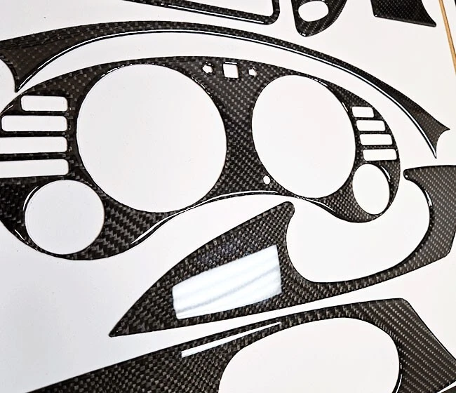 Kit de molduras de tablero de fibra de carbono real interior para Mitsubishi Eclipse Coupe 1995-1999 Foto 2 de 4