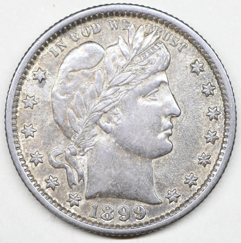 1899 barber quarter in an uncirculated high grade with beautiful toning - Image 2 of 4