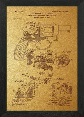 4 Smith and Wesson Hammer gerahmtes Wandbild Poster Leinwanddruck Bild