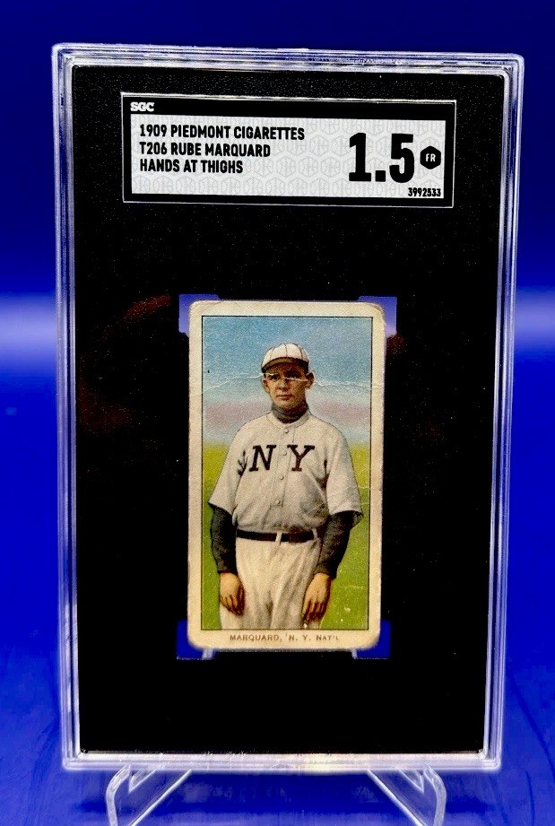 1909-11 T206 {HOF} RUBE MARQUARD~SGC 1.5  {Hands at Thighs Variation} SC!