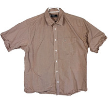 Polo Ralph Lauren Shirt Mens XL Brown Check Short Sleeve Button Up Pocket Pony