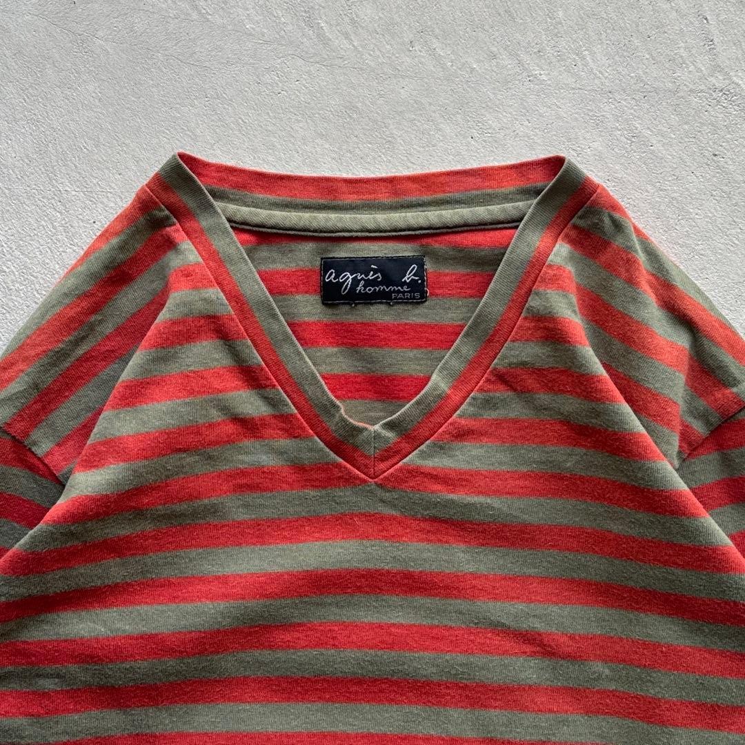 00s agnes b. homme Khaki Orange Long Sleeve T-Shirt Size M | eBay