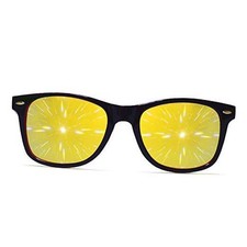Ultimate Mirrored Line Diffraction Black Red Frame - Gold Mirror Lens