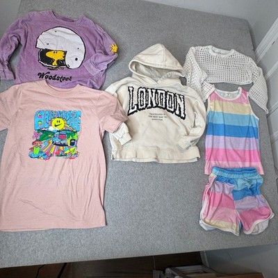 Girls 6-7 Casual Capsule Wardrobe Tops Shorts Hoodie Swim Cover Spring Summer