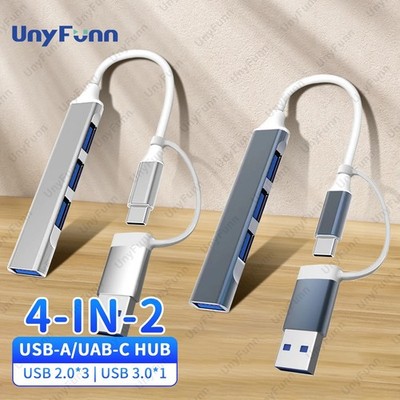 7 Port USB C Hub 7 in 1 USB 3.0 Splitter OTG Adapter for Laptop PC MacBook USA..