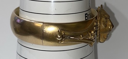 PROVIDENCE STOCK CO. CA. 1908 LION’S HEAD VICTORIAN GOLD FILLED BRACELET-7”WRIST - Picture 10 of 21