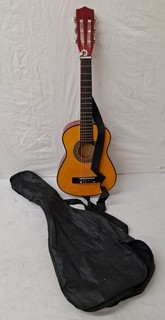 Orange and Red Acoustic Wooden Children's Guitar