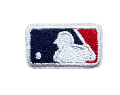 MLB Baseball  Logo zum Aufbügeln Aufnäher Patch USA klein   2,9 x 1,7 cm