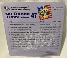 ERG Nu Dance Traxx, Vol 47 CD, Jan. 2001