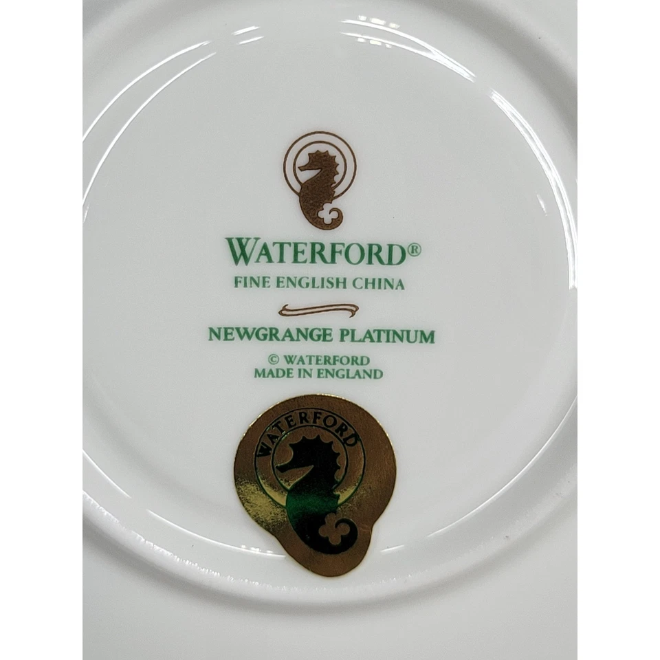 Juego de 5 platillos Waterford Fine English China Newgrange platino adornos Foto 4 de 4