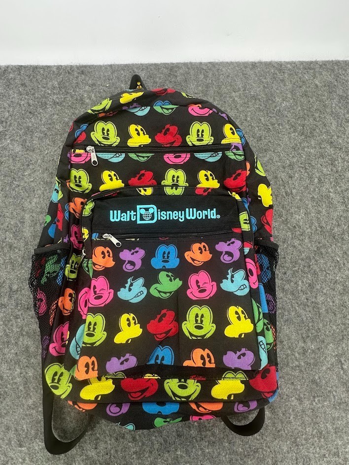 Colorful Print Black Travel School Bag Rare