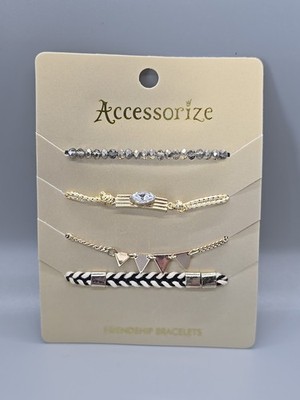 Accessorize Friendship Bracelets Set Of Four  Gold Tones Charms NWT (JB)