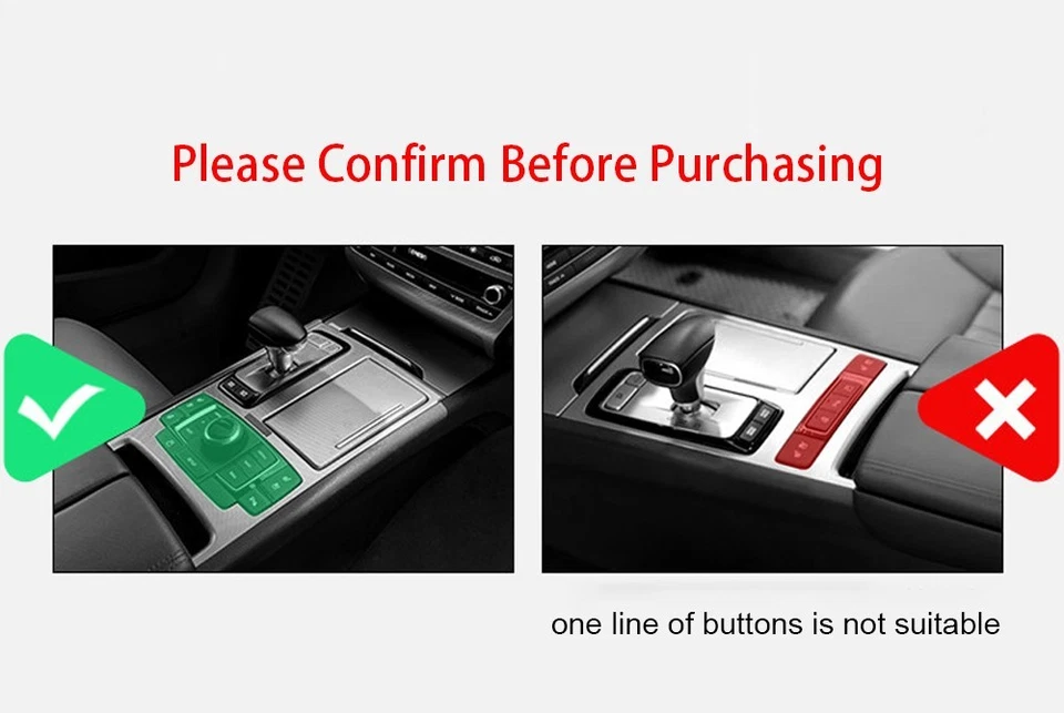 Cubierta de panel de control de consola central de carbono para Genesis G80 Sport 2017-2020 Foto 3 de 4