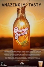 Orange Genius drink for energy and focus , organic