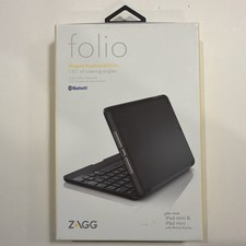 New Zagg Hinged Bluetooth Keyboard Folio 135 of multiple viewing angles Case