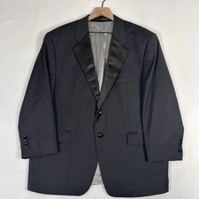 Calvin Klein Men s Tuxedo Jacket 46S Black Wool Satin Trim Formal Blazer