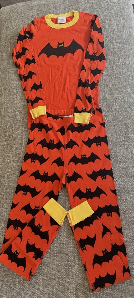 Hanna Andersson Niños Halloween Murciélago Largo John Pijama Set Foto 2 de 4
