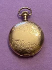 Antique Waltham 15j 0 Size Gold Fill Hunters Case Pocket Watch Runs Parts Repair
