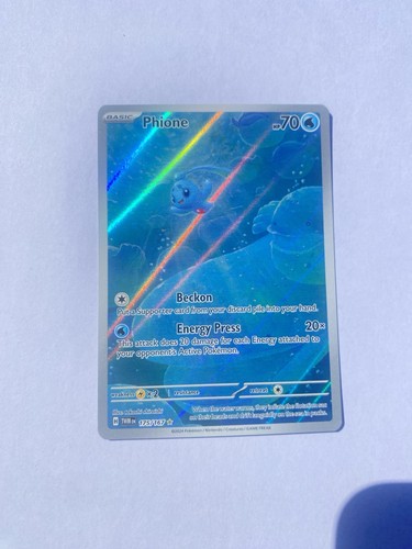 Pokemon Carta Phione 175/167 - Twilight Masquerade - Illustrazione Rara Alternativa Full Art, Da Collezione